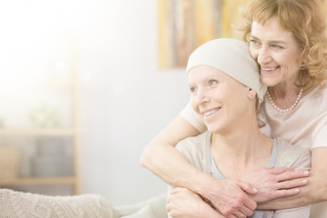 Supportive older woman
