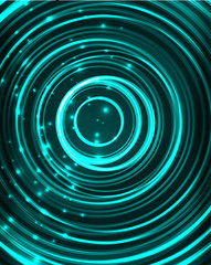 Neon circles abstract background