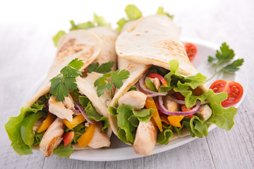 fajita, tortilla wrap