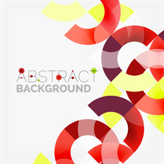 Colorful rings on grey background, modern geometric pattern design