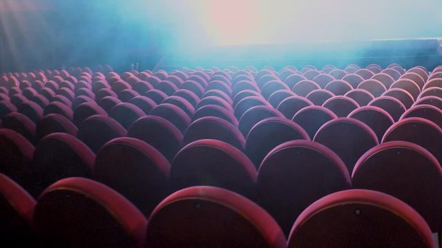 Movement between the patio seats of a movie theater with smoke 2
