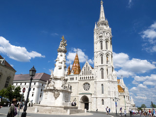Fototapeta na wymiar BUDAPEST, HUNGARY, JUNE 11.2017, Matthias Church is a Roman Catholic church, June 11. 2017, Budapest, Hungary