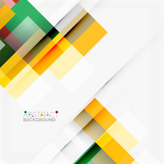 Obraz premium Abstract blocks template design background, simple geometric shapes on white, straight lines and rectangles