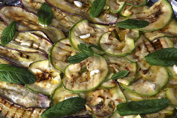  grilled zucchini and aubergines