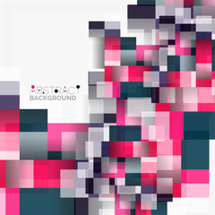 Abstract blocks template design background, simple geometric shapes on white, straight lines and rectangles