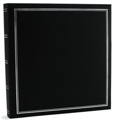 Black leather photo album cover isolated