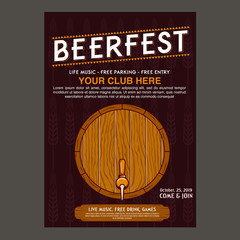 Beer festival poster or flyer template