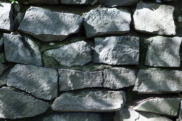 Old granite stone wall