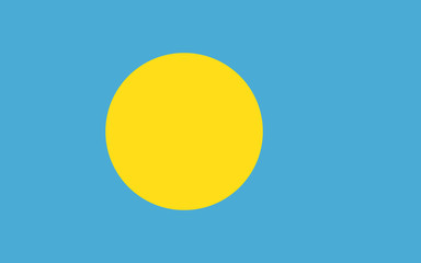 Official vector flag of Palau . Republic of Palau .