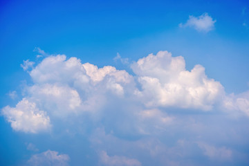 The sky and clouds at the beautiful morning light are the background.