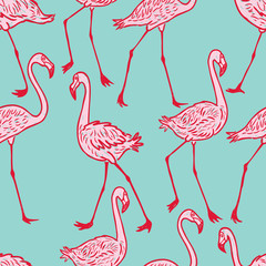 pattern of the striding flamingos