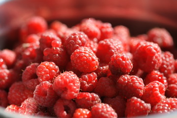 Ripe raspberry closeup