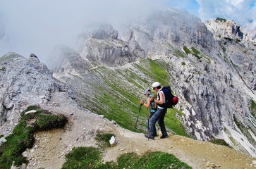 Bergwandern in den Dolomiten