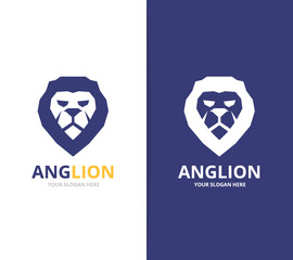 Vector lion logo or symbol design template
