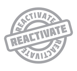 Obraz premium Reactivate rubber stamp. Grunge design with dust scratches. Effects can be easily removed for a clean, crisp look. Color is easily changed.
