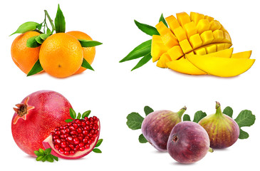 Collection of exotic fruits isolated