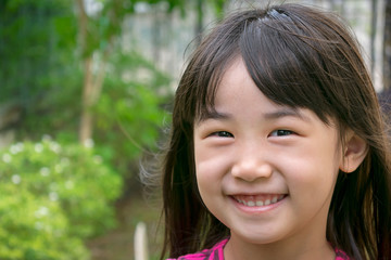 Smiling Little Girl Outdoor