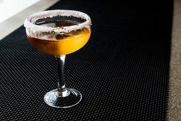 Sidecar Cocktail with a sugar rim.