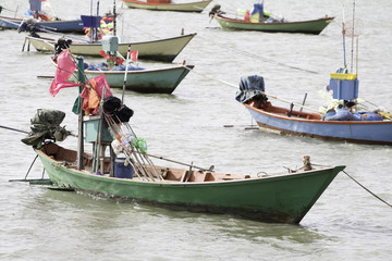 Obraz premium Fishing boat, fishing boat, coast.