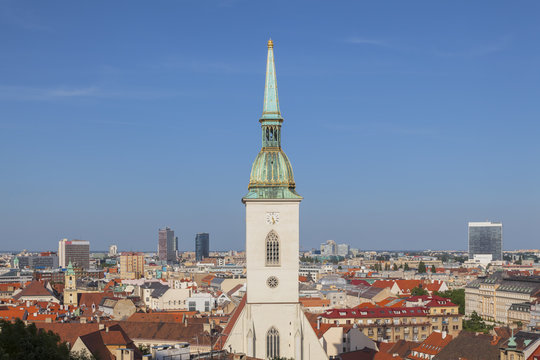 Bratislava, Slovakia - City Skyline with the St. Martin's Cathedral