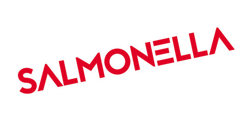 Salmonella rubber stamp. Grunge design with dust scratches. Effects can be easily removed for a clean, crisp look. Color is easily changed.