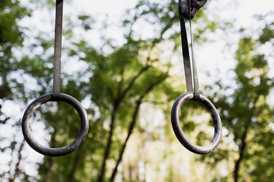 Rings for workout at the park