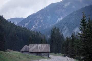The shack on the mountain trails