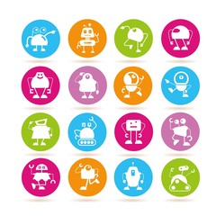 funny robot icons