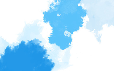 Blue colorful watercolor background.