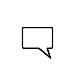 Naklejka premium thin line chat, speech, comment, chatting icon on white background