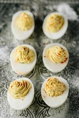 Southern deviled eggs with smoked paprika