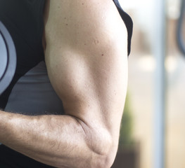 Male gym fitness workout