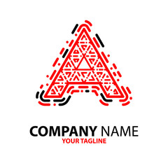 A black red triangle Concept