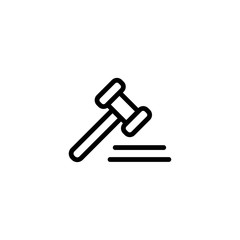 hammer judje line icon