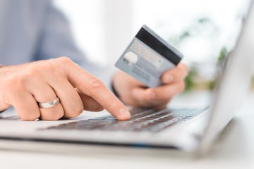 Online payment and shopping concepts.