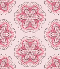 Seamless pattern hand drawn flowers