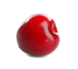Sweet red cherry on white background