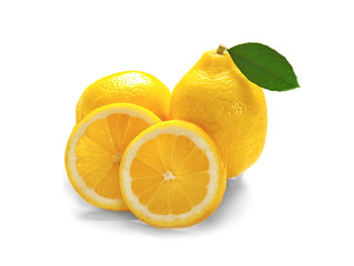 Delicious citrus fruit on white background