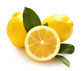 Delicious citrus fruit on white background