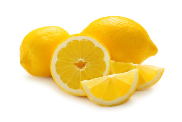 Delicious citrus fruit on white background