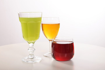 Orange juice orange juice with apples and mint juice