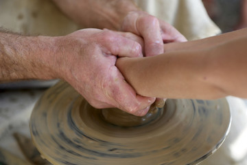 Potter helping person