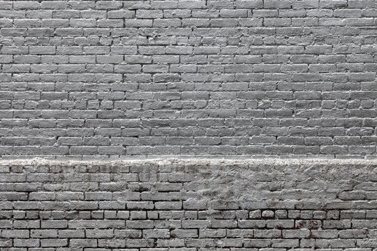 Silver Painted Brick Wall