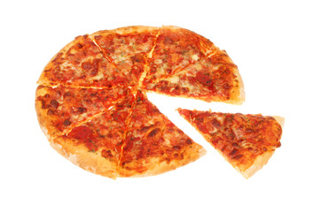 Margherita pizza slices