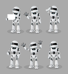 Vector robots, Robots set, realistic robots in vector