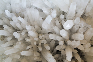 Bergkristall Kristallstufe Kristall weiss