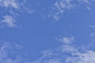 Clouds in the blue sky.