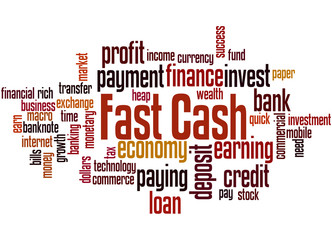 Fast Cash, word cloud concept