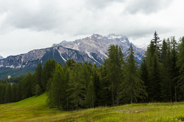 View od Dolomites alps in summertime