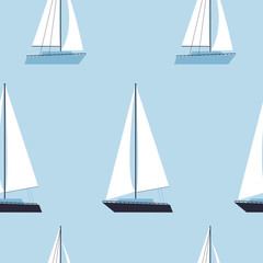 Sailing yachts.Vector pattern
